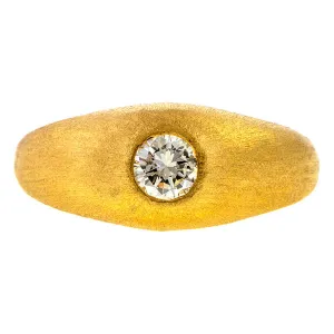 Estate Gypsy Set Diamond Ring, RBC 0.40ct.