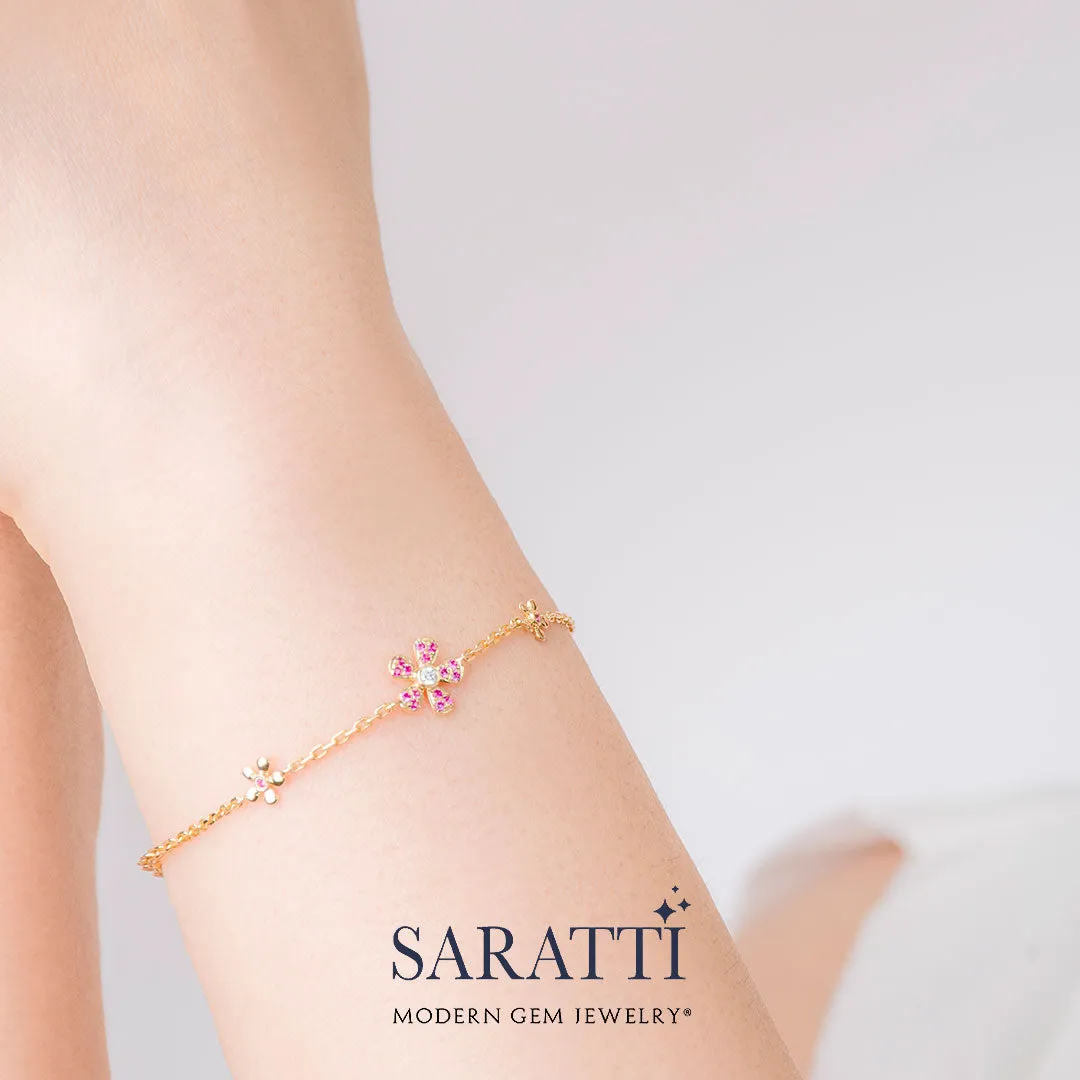 Etoile de Passion Diamond and Pink Sapphire Bracelet