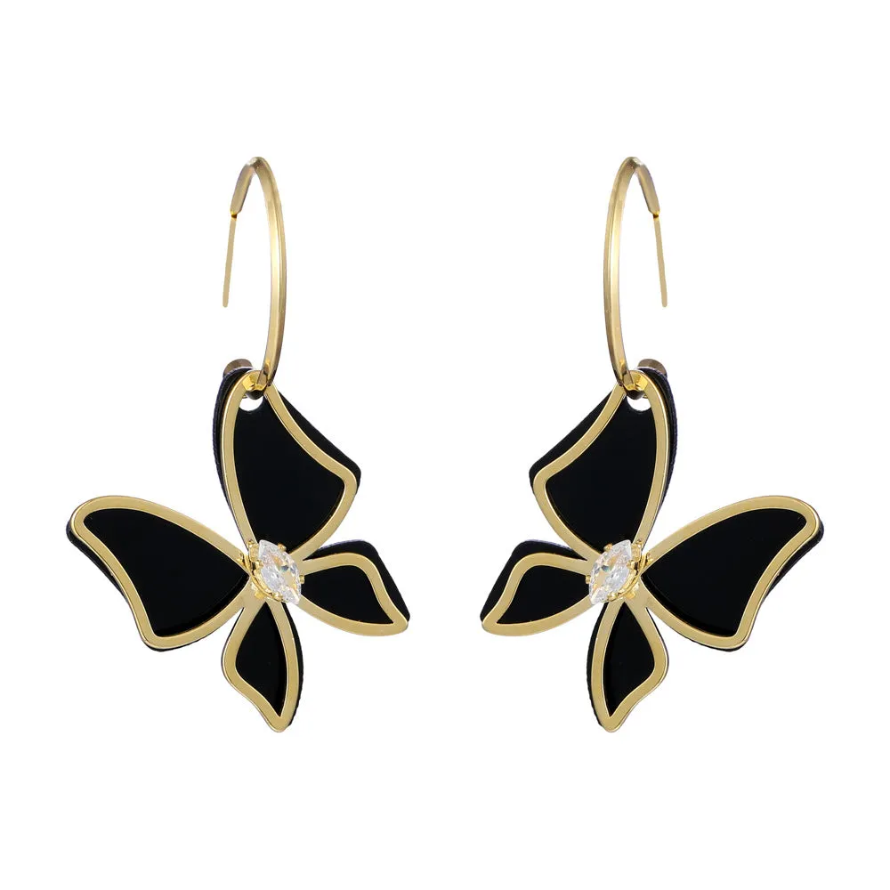 European And American Personality Creative Golden Geometric Butterfly Fashion