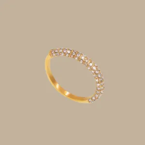 Exquisite 18K Gold-Plated Inlaid Zircon Ring