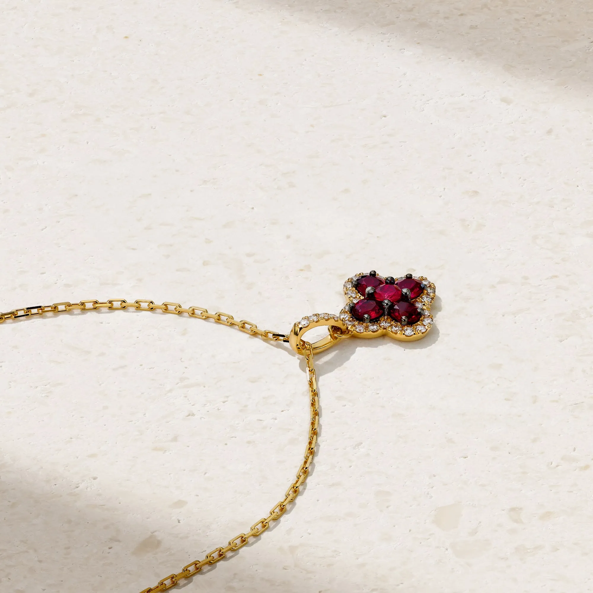 Felicity Ruby and Diamond Pendant