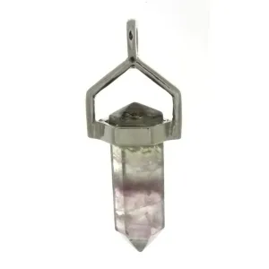 GEMSTONE FLUORITE POINT 8 X 22 MM PENDANT