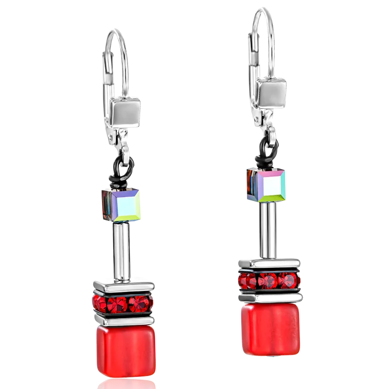 GeoCUBE® Earrings red