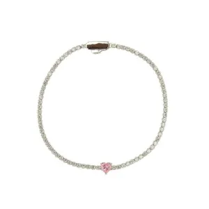 Georgini Sweetheart Tennis Bracelet - Silver - 18cm