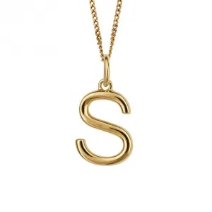 Gold Plated Initial Letter S Pendant P5145