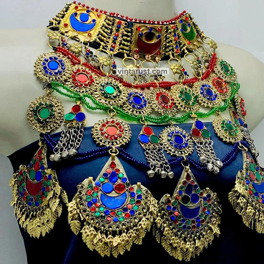 Handmade Kuchi Multicolor Oversized Necklace