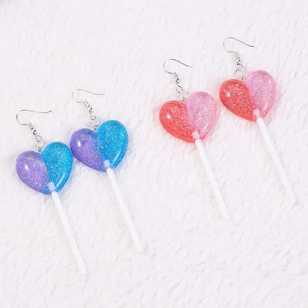 Heart Lollipop Earrings