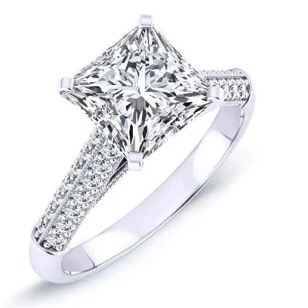 Iberis - Princess Moissanite Engagement Ring