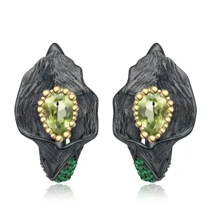 Italian Creative Flower Design Silver Studs Earrings for Women