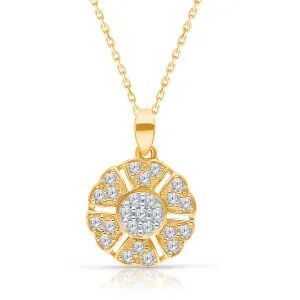 Kallati Eternal Two-Tone Gold Round Diamond Pendant