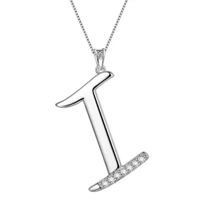 Letter Initial I Necklaces Pendant Women Girls Name Jewelry Gift 925 Sterling Silver