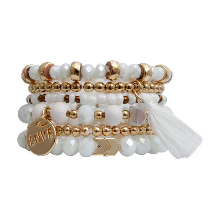 Light Glass Love 6 Pcs Bracelets