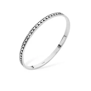 Linda MacDonald Romantic Hearts Sterling Silver Bangle Moondance Collection BMDH