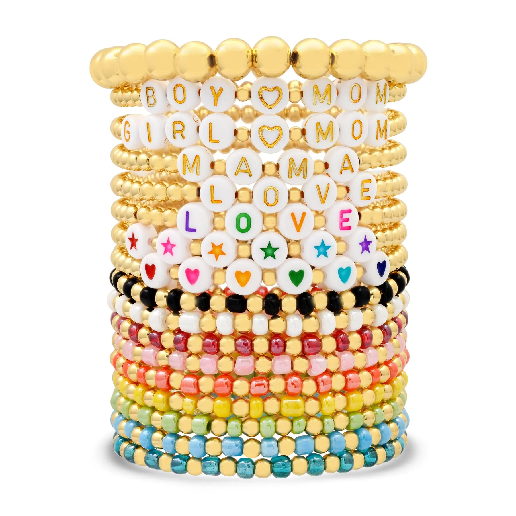 LOVE STRETCH BALL BRACELET, RAINBOW