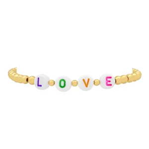 LOVE STRETCH BALL BRACELET, RAINBOW