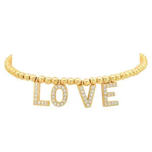 LOVE STRETCH BRACELET, GOLD