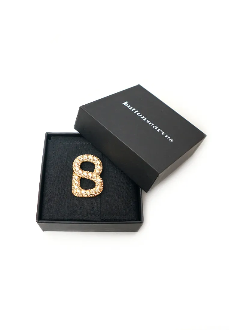 Luxe Signature Gleaming Brooch - Golden