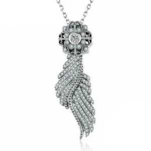 Luxurious 925 Sterling Silver Necklace With CZ Stones, Ethnic Women’s Jewelry For Wedding