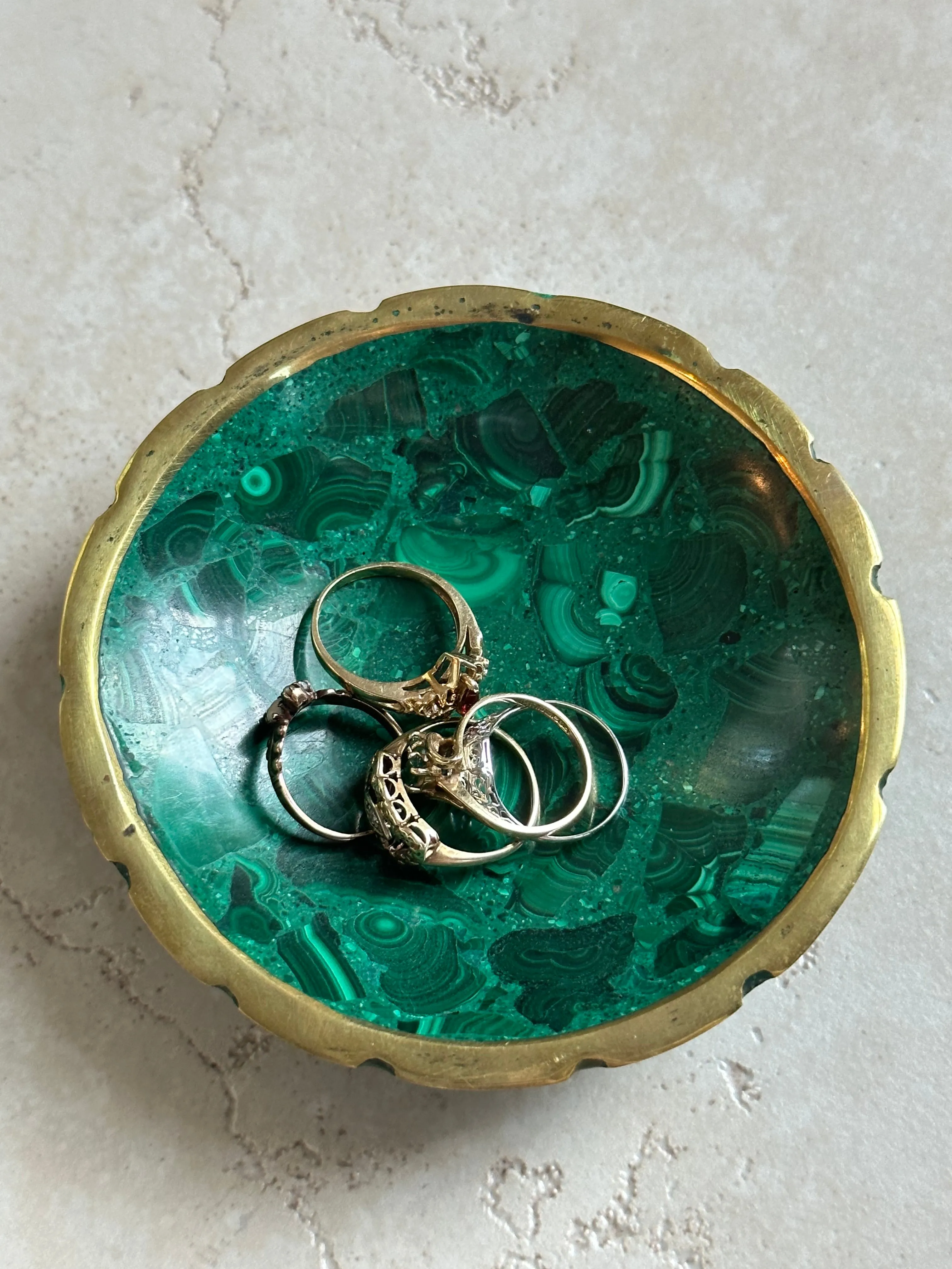 Malachite Gemstone Dish