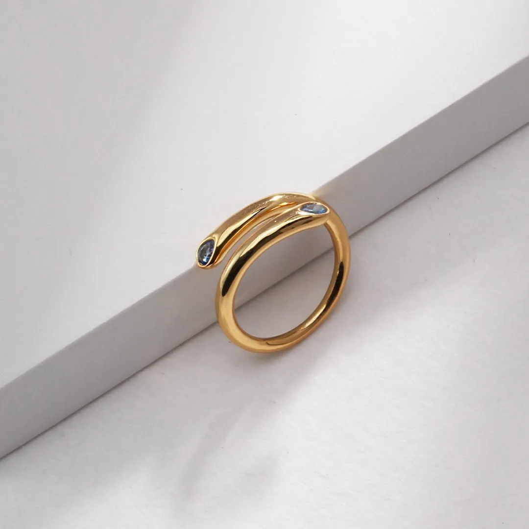 Minimalist Line Sapphire Ring