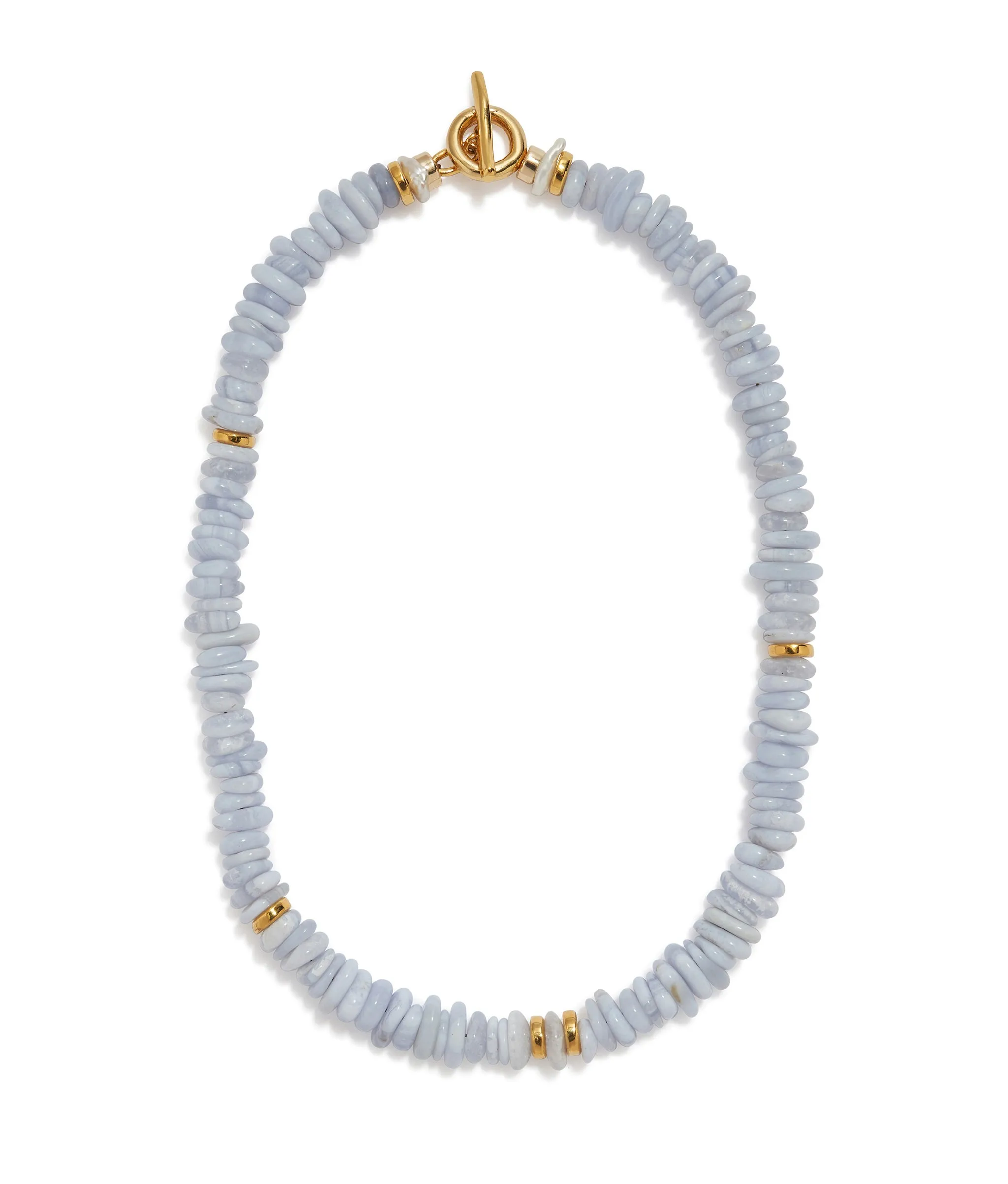 Mood Necklace in Blue Lace Agate