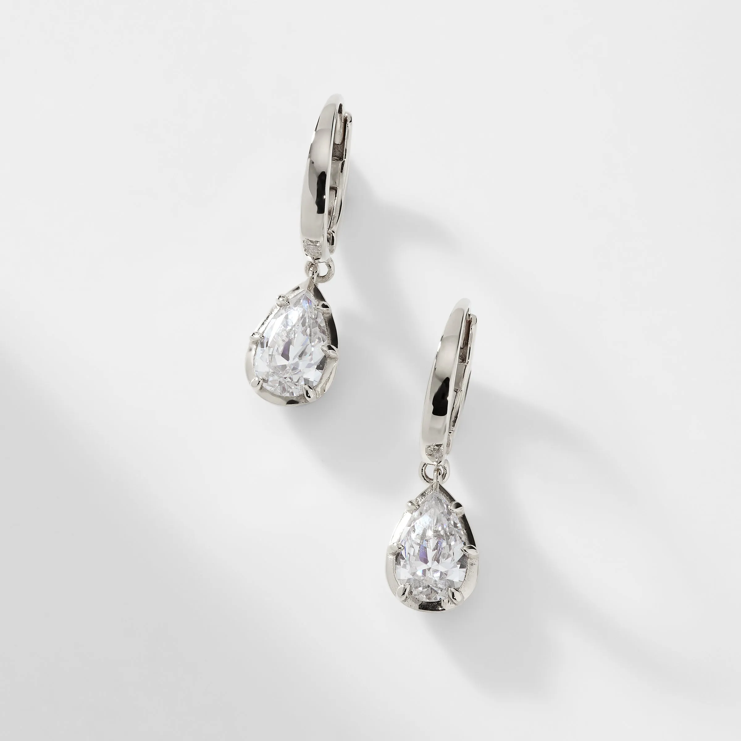 MUSE CZ DROP LEVERBACK EARRINGS