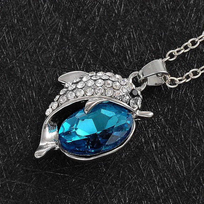 New Arrival Fashion Necklace Jewelry Beautiful Dolphin Rhinestone Crystal Pendants For Women Pendant