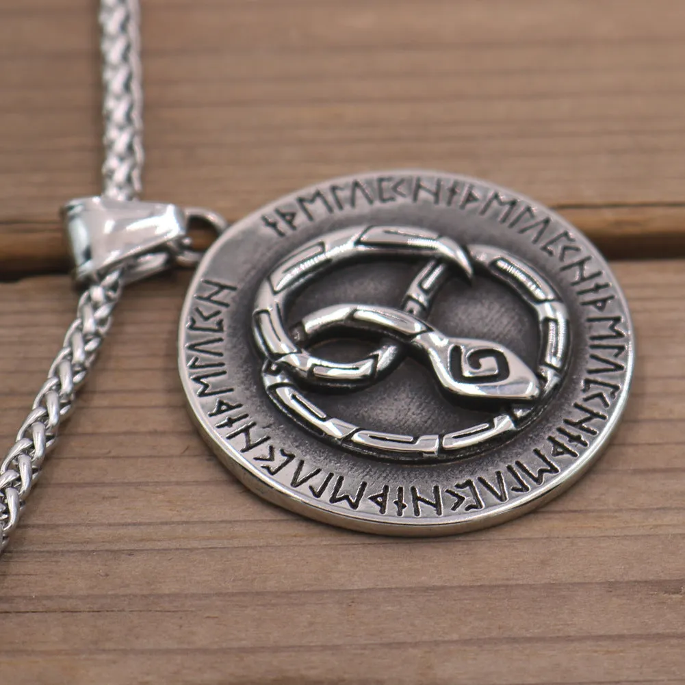 Nordic Viking Rune Stainless Steel Necklaces for Men - Wholesale Fashion Talismans