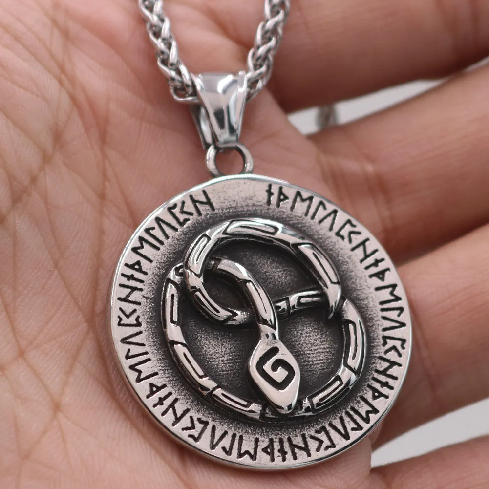 Nordic Viking Rune Stainless Steel Necklaces for Men - Wholesale Fashion Talismans