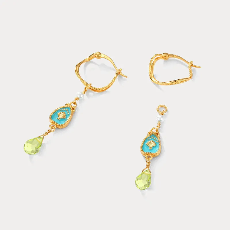 Olivine Enamel Earrings