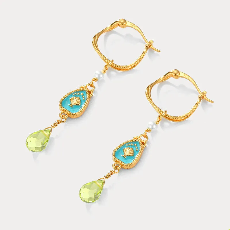 Olivine Enamel Earrings