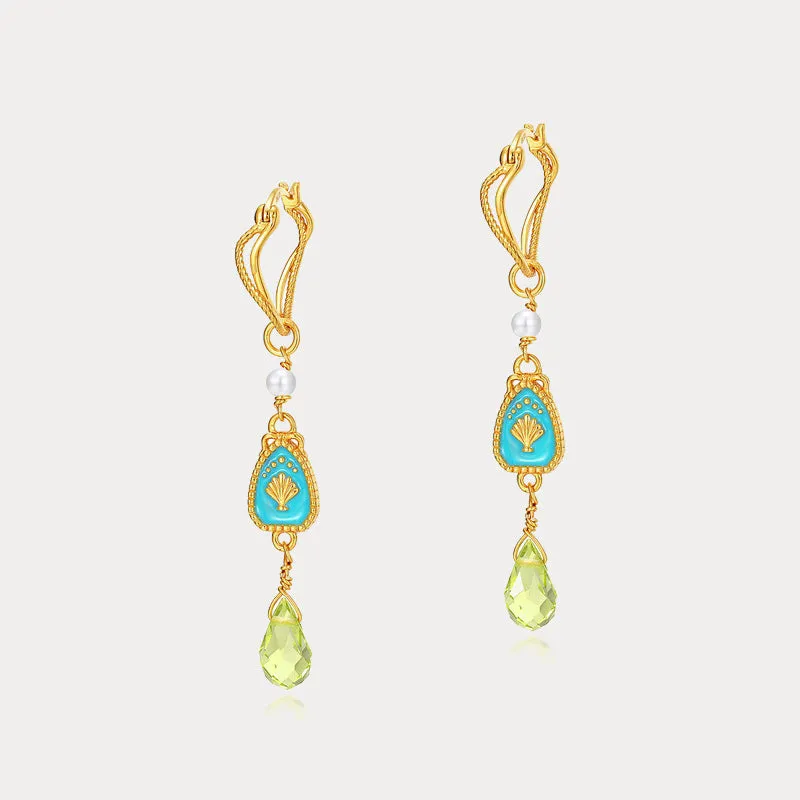 Olivine Enamel Earrings