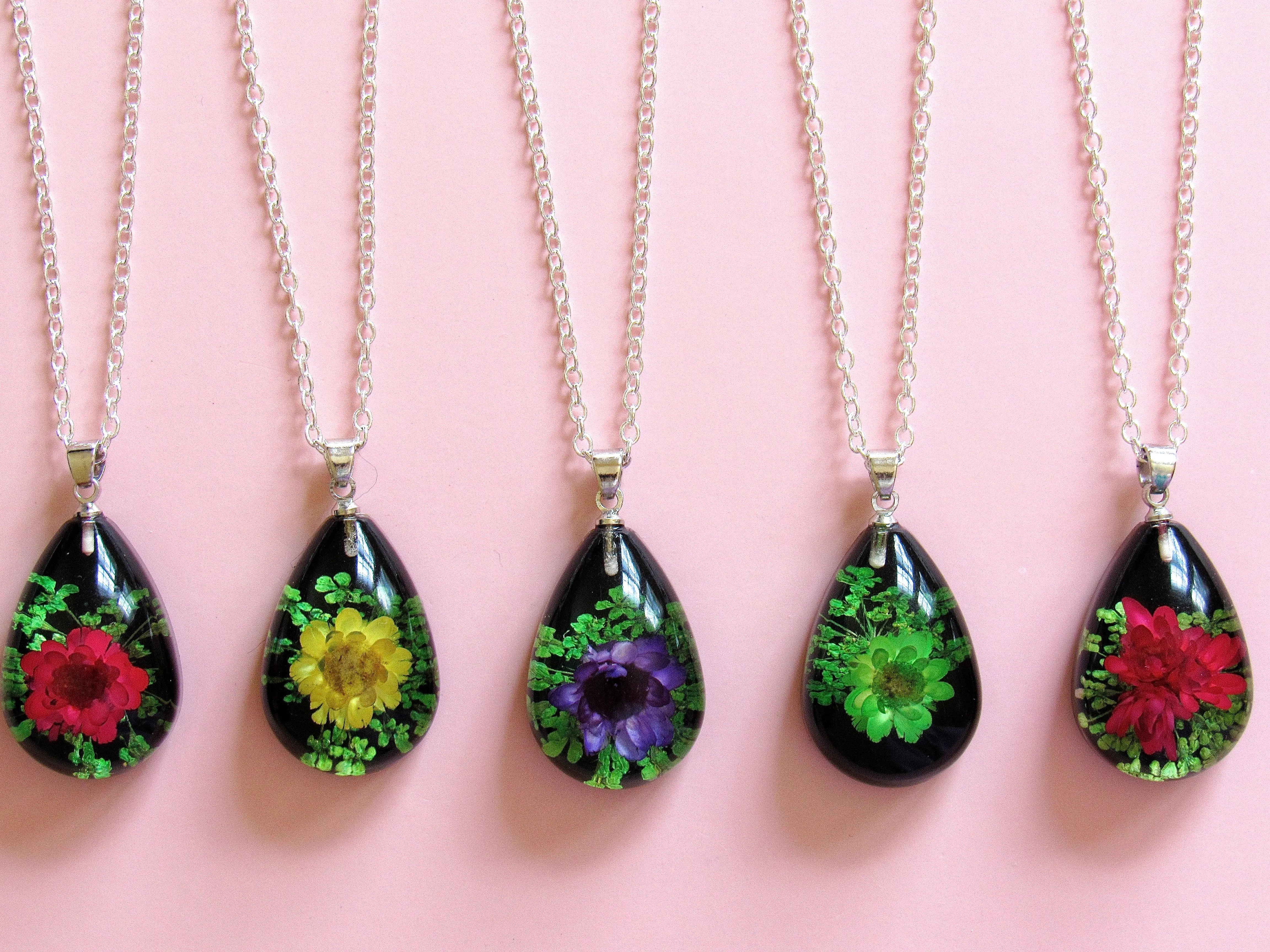 (On Sale!) Sunshine Blooms Real Flower Necklaces