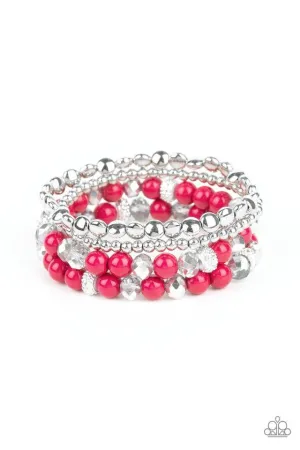 Paparazzi Bracelet ~ Socialize - Pink