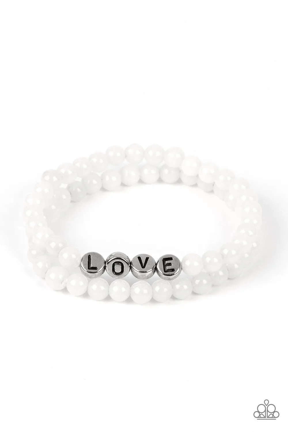 Paparazzi Devoted Dreamer - White Bracelet