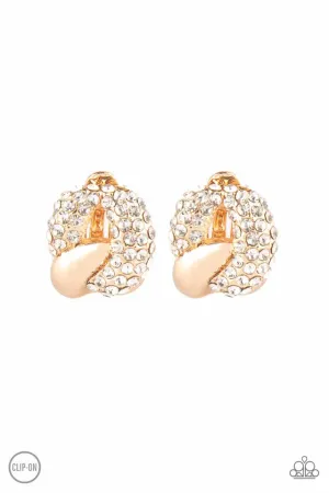 Paparazzi Earring ~ Definitely Date Night - Gold