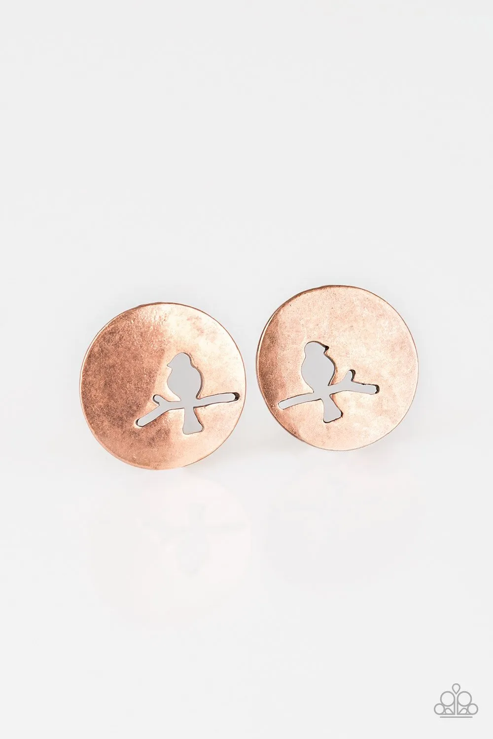 Paparazzi Earring ~ The Bird Has Flown - Copper