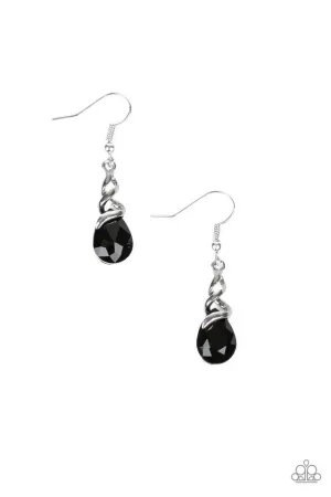 Paparazzi Earring ~ Totally Timeless - Black