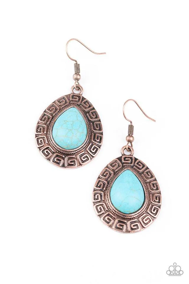 Paparazzi Earring ~ Tribal Tango - Copper