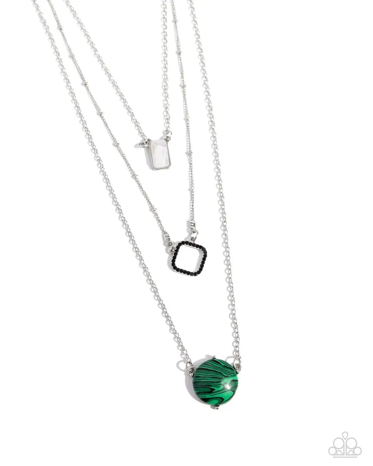 Paparazzi Necklace ~ Playfully Panache - Green