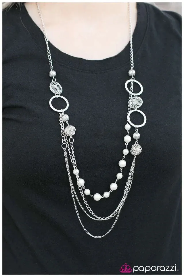 Paparazzi Necklace ~ Ready for Romance - White