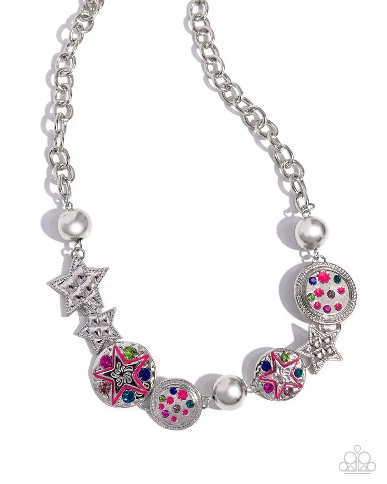 Paparazzi Necklace ~ Starry Shopaholic - Pink