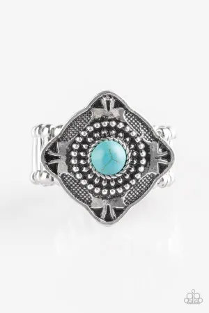 Paparazzi Ring ~ Four Corners Fashion - Blue