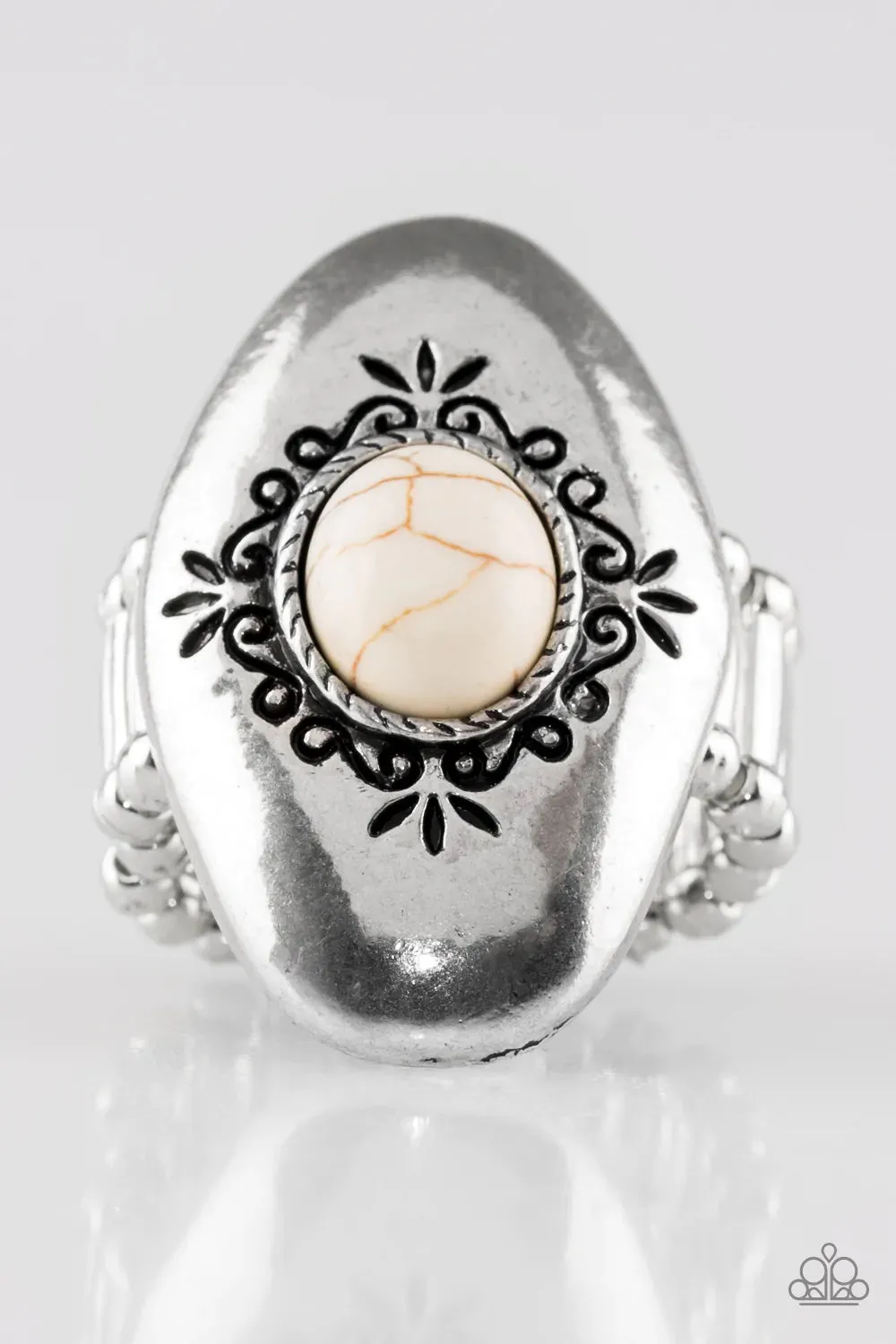 Paparazzi Ring ~ Stone Gardens - White