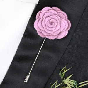 Peluche Blooming Charm Light Pink Colored Brooch for Men