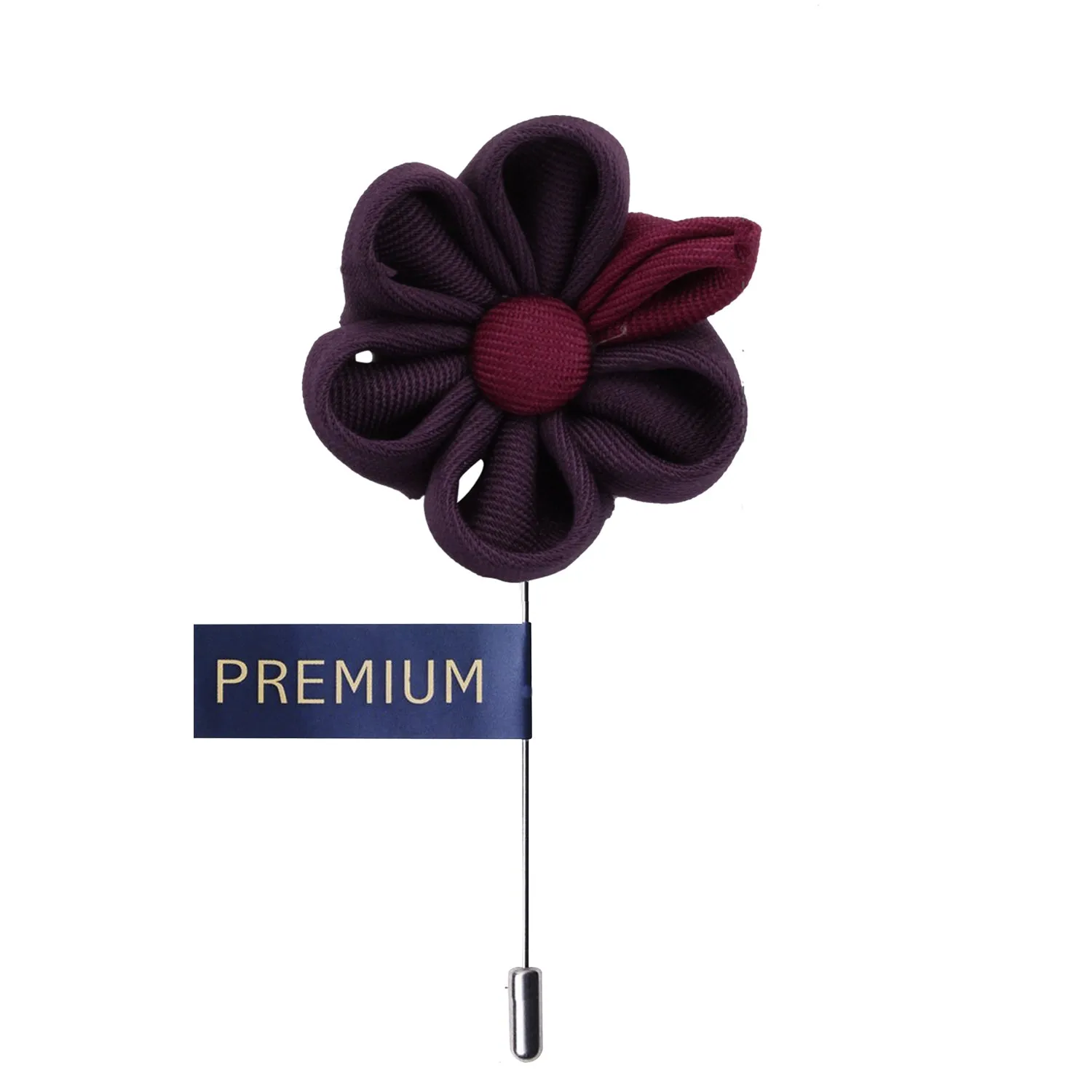 Peluche Dual Shaded Beauty Dark Purple & Maroon Colored Brooch / Lapel Pin for Men