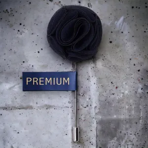 Peluche Floral Elegance Navy Blue Colored Brooch for Men