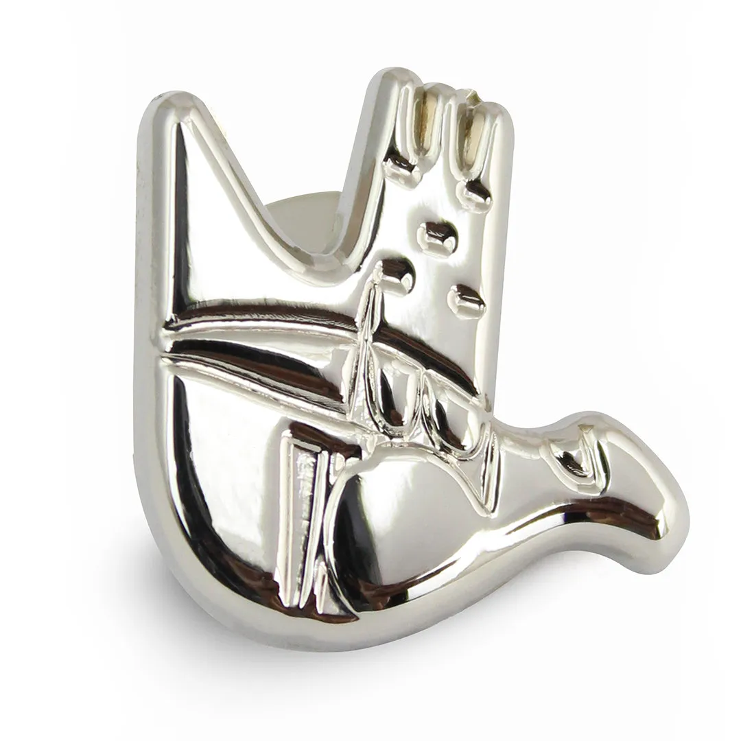 Peluche Heritage Signet Silver Lapel Pin For Men