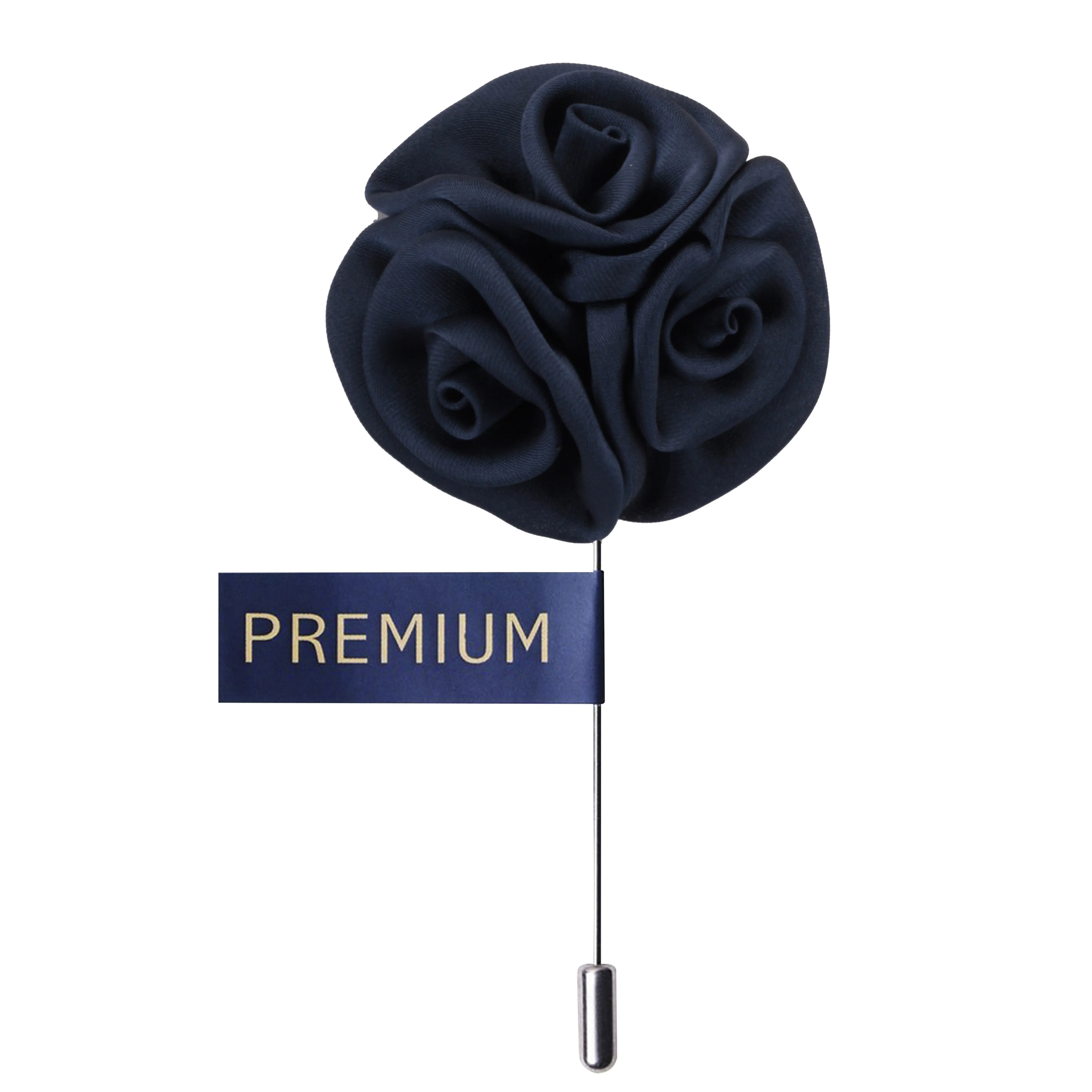 Peluche Navy Blue Colored Brooch / Lapel Pin for Men