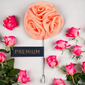 Peluche Ranunculus Flower Light Pink Brooch Lapel Pin